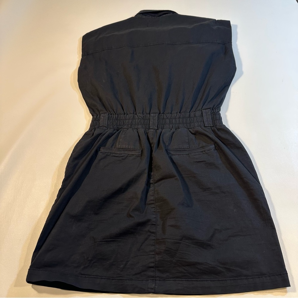 Pistola Size S Rosie Smock Waist Sanp Placket Dress In Faded Black - Picture 4 of 10